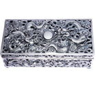 c1900 Large Antique Chinese Silver Wang Hing pierced dragon box - Estate Fresh Austin