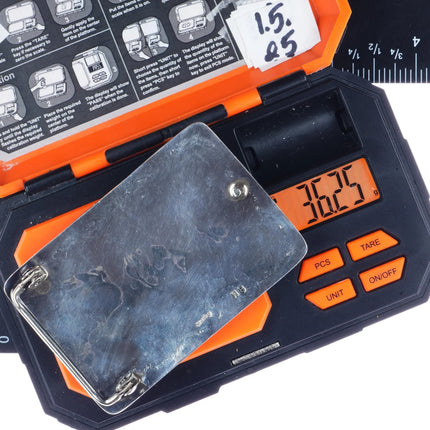 HB Navajo sterling kokopelli chip inlay belt buckle - Estate Fresh Austin