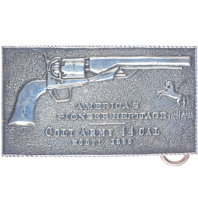 Sterling silver Colt Army 44 Cal belt  buckle