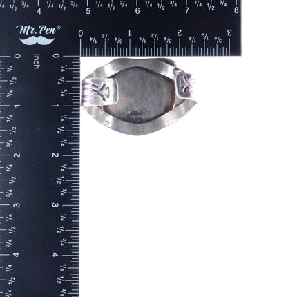 6.25" 50's-60's Navajo freeform nugget hand stamped silver cuff bracelet - Estate Fresh Austin