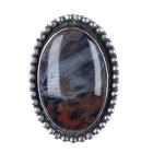 40's-50's Navajo silver Petrified wood pin - Estate Fresh Austin