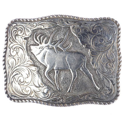 Crumrine for Eddie Bauer Vintage Sterling elk belt buckle - Estate Fresh Austin