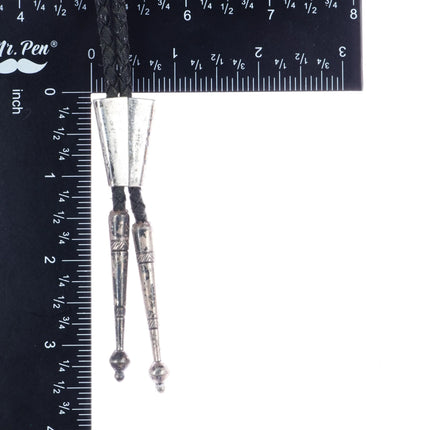 c1950's small Sterling and turquoise bolo tie - Estate Fresh Austin