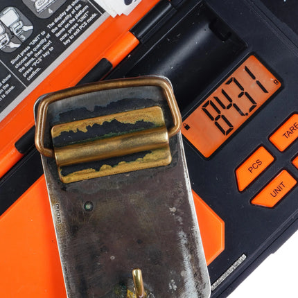 Vintage sterling silver 10k gold Bell Telephone belt buckle - Estate Fresh Austin