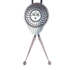 Michael Tahe Navajo sterling sunface bolo tie - Estate Fresh Austin