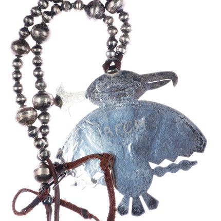 1930's Navajo silver pearls/Fred Harvey "The Thunderbirds" pendant - Estate Fresh Austin