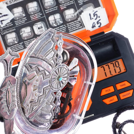 1930's Navajo silver pearls/Fred Harvey "The Thunderbirds" pendant - Estate Fresh Austin