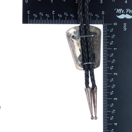 c1950 Navajo silver rainbow man dancer bolo tie - Estate Fresh Austin