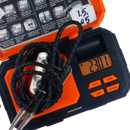 c1950 Navajo silver rainbow man dancer bolo tie - Estate Fresh Austin