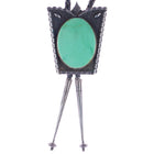 c1960 c-31 Navajo sterling and green turquoise bolo tie - Estate Fresh Austin