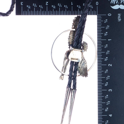 Vintage Sterling silver Icarus flying into the sun Greek Mythology bolo tie - Estate Fresh Austin