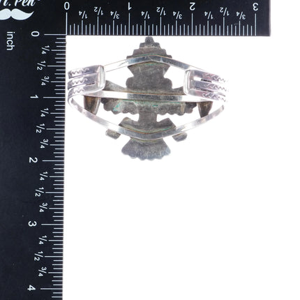 6.25" 40's-50's Betty and Gillerimo Natachu Zuni knifewing silver cuff bracelet - Estate Fresh Austin
