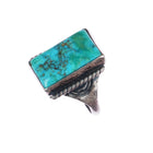 sz12.25 c1930's Navajo silver ring with nice turquoise - Estate Fresh Austin