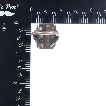 sz12.25 c1930's Navajo silver ring with nice turquoise - Estate Fresh Austin