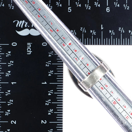 sz8.5 Vintage Navajo spiderweb turquoise sterling silver ring - Estate Fresh Austin