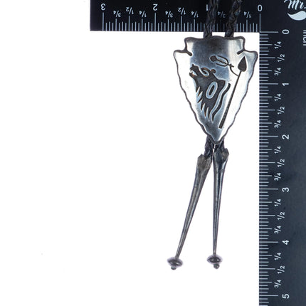 c1960 c-31 Eldon James Hopi arrowhead form bear head bolo tie - Estate Fresh Austin