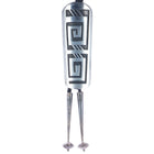 Gary and Elsie Yoyokiei Hopi large sterling bolo tie in overlay style - Estate Fresh Austin