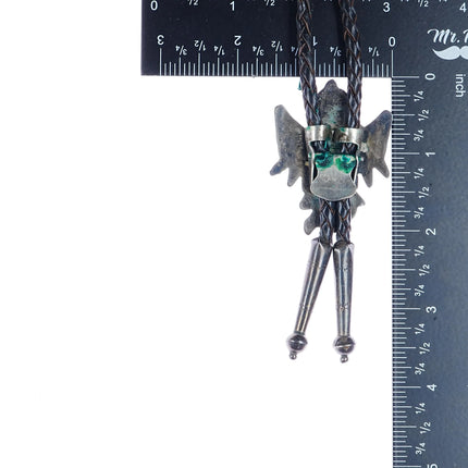 c1960 c-31 Zuni inlay sterling knifewing figural bolo tie - Estate Fresh Austin