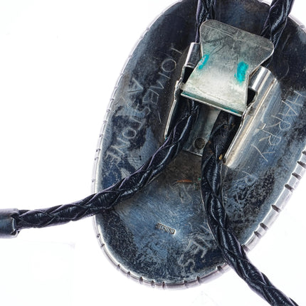 1986 Huge 130ct Bisbee Turquoise sterling silver bolo tie - Estate Fresh Austin