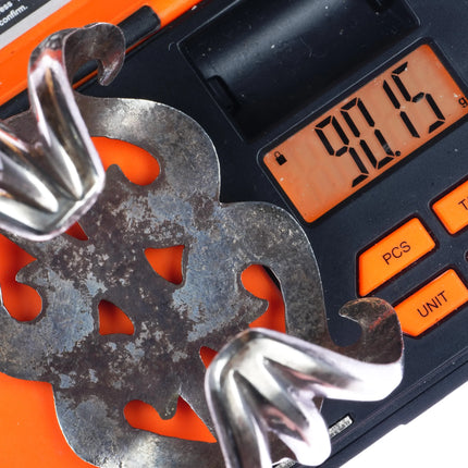 7" Early Navajo hand stamped cast silver cuff bracelet - Estate Fresh Austin