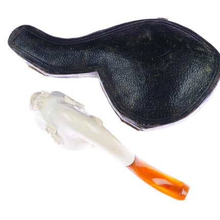 c1890 Orientalist/Blackamoor Meerschaum Pipe with glass eyes - Estate Fresh Austin