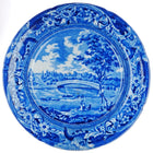 c1830 American Historical Staffordshire Upper Ferry Bridge over River Schuylkill - Estate Fresh Austin