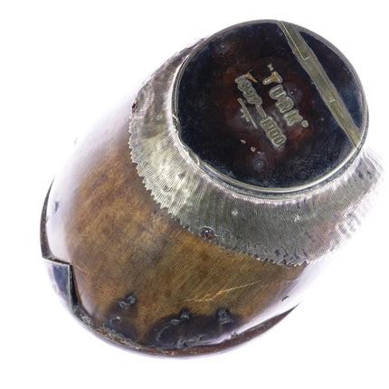 c1900 silver mounted Horse Hoof Inkwell Rowland Ward - Estate Fresh Austin