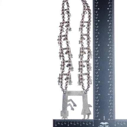 1980's Francis Jones Navajo Rainbow Guardian squash blossom necklace - Estate Fresh Austin