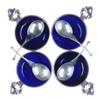 Johan Rohde for Georg Jensen Acorn sterling salt cellars 62 w/ 110 spoons - Estate Fresh Austin