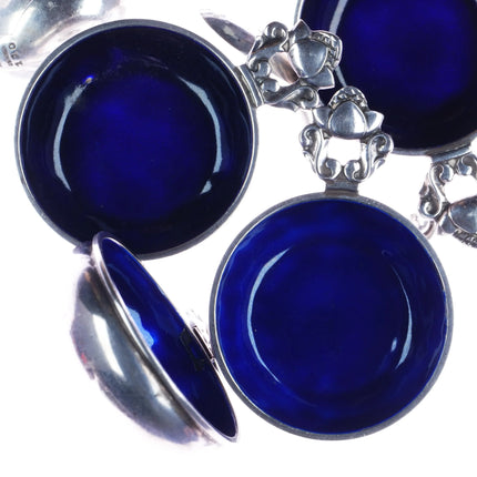 Johan Rohde for Georg Jensen Acorn sterling salt cellars 62 w/ 110 spoons - Estate Fresh Austin