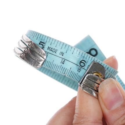 6" three row 30's-40's Zuni silver snake eye turquoise cuff bracelet - Estate Fresh Austin