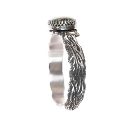 7" John Hartman Durango Silver Seven Dwarves Chalcosiderite cuff bracelet - Estate Fresh Austin