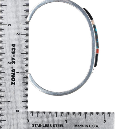 6.375" Albert Nells Navajo silver high grade spiderweb turquoise cuff bracelet - Estate Fresh Austin