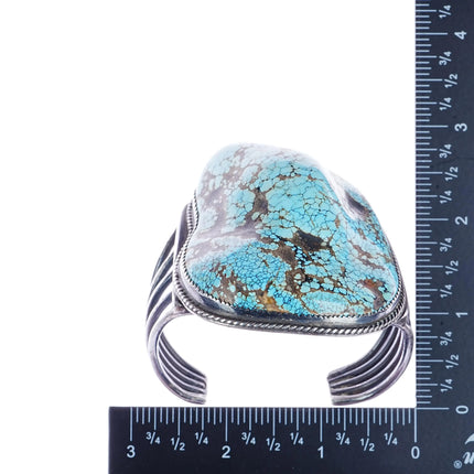 6.75" Mark Chee (1914-1981) Navajo Huge 400+ct #8 Turquoise silver cuff bracelet - Estate Fresh Austin
