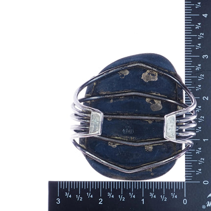 6.75" Mark Chee (1914-1981) Navajo Huge 400+ct #8 Turquoise silver cuff bracelet - Estate Fresh Austin