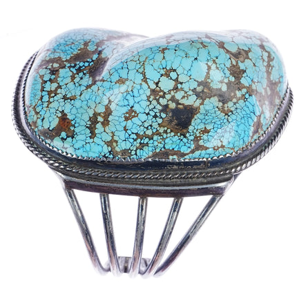 6.75" Mark Chee (1914-1981) Navajo Huge 400+ct #8 Turquoise silver cuff bracelet - Estate Fresh Austin