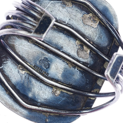 6.75" Mark Chee (1914-1981) Navajo Huge 400+ct #8 Turquoise silver cuff bracelet - Estate Fresh Austin