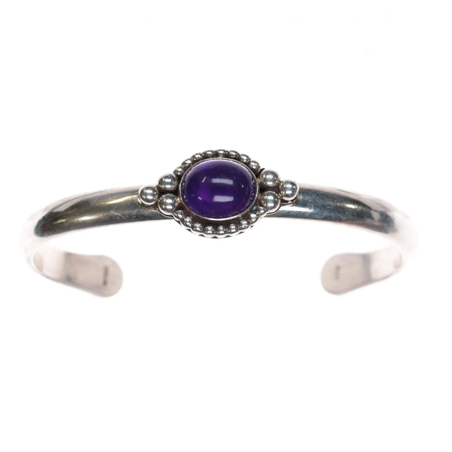 6.25" KCT Sterling amethyst cuff bracelet - Estate Fresh Austin