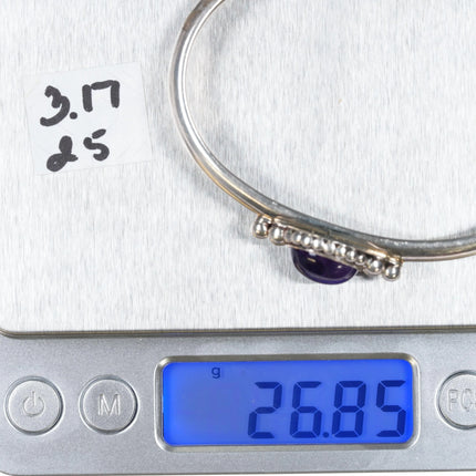 6.25" KCT Sterling amethyst cuff bracelet - Estate Fresh Austin