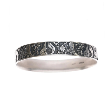 8" Retired James Avery Sterling Boots, Windmill, Chile southwest bangle bracelet - Estate Fresh Austin