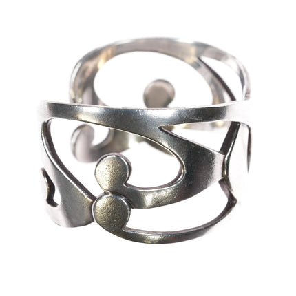 6.5" WM Modernist sterling cuff bracelet - Estate Fresh Austin