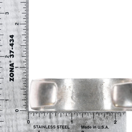 6.5" Vintage zuni silver triangle turquoise channel inlay cuff bracelet - Estate Fresh Austin