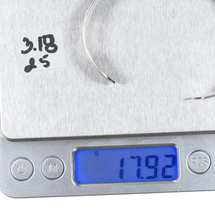 7" Very Nice Old Signed Tlingit silver hand carved cuff bracelet - Estate Fresh Austin