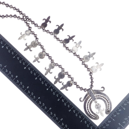 Etsitty-Tsosie, Eskiesosie (Dine, c.1880-1937) attrib. Silver Squash Blossom Necklace - Estate Fresh Austin