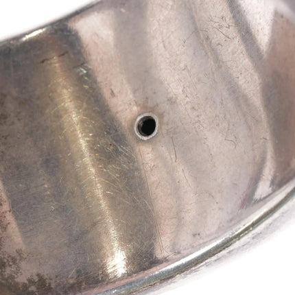 6.375" Vintage Zuni 4 row silver turquoise channel inlay cuff bracelet - Estate Fresh Austin