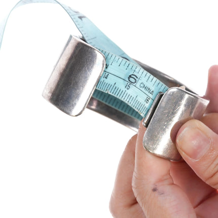 6.375" Vintage Zuni 4 row silver turquoise channel inlay cuff bracelet - Estate Fresh Austin