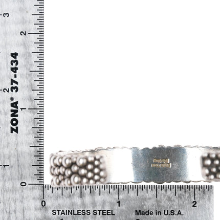 6.25" Elgin Tom Navajo sterling beads cuff bracelet - Estate Fresh Austin