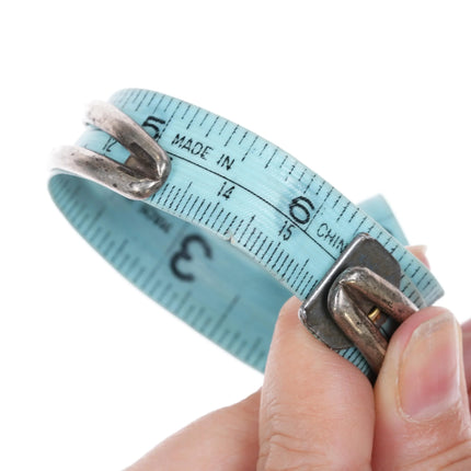 6.25" 50's-60's Alberto Contreras Sterling and turquoise cuff bracelet - Estate Fresh Austin