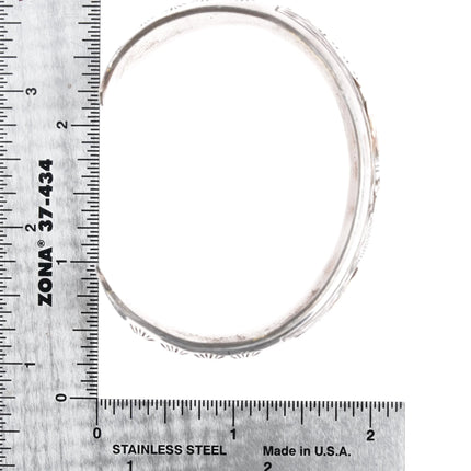 6.875 Wilson Tsosie Navajo Pottery Storyteller cuff bracelet sterling silver - Estate Fresh Austin