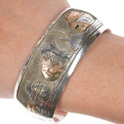 6.875 Wilson Tsosie Navajo Pottery Storyteller cuff bracelet sterling silver - Estate Fresh Austin